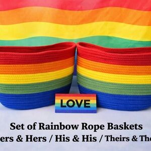 🏳️‍🌈Rainbow Rope Baskets/Handbags Set